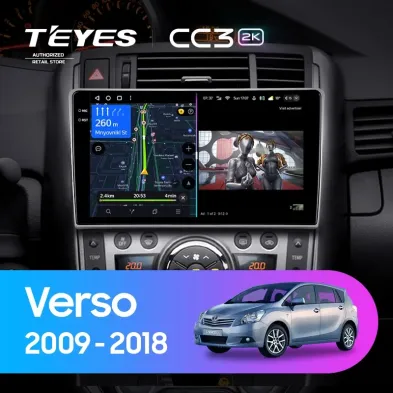 Штатная магнитола Teyes CC3 2K 4/64 Toyota Verso R20 (2009-2018) F1