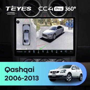 Штатная магнитола Teyes CC4 Pro 360 8/128 Nissan Qashqai 1 J10 (2006-2013) F2 (13")