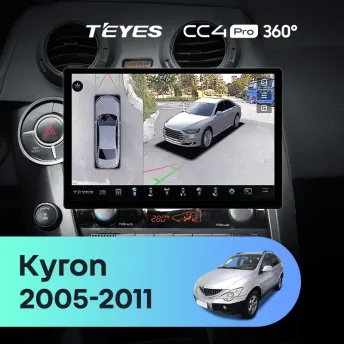 Штатная магнитола Teyes CC4 Pro 360 8/128 SsangYong Kyron (2005-2011) (11")