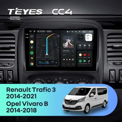 Штатная магнитола Teyes CC4 8/128 Renault Trafic 3 (2014-2021)