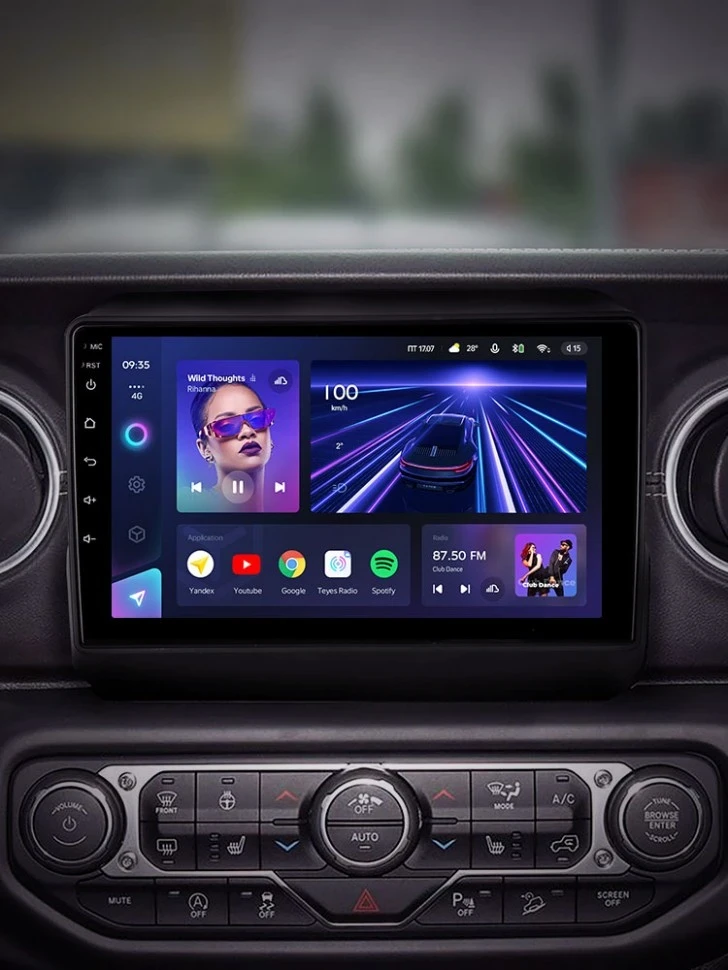 Штатная магнитола Teyes CC3 4/32 Jeep Wrangler 4 JL (2018-2019)