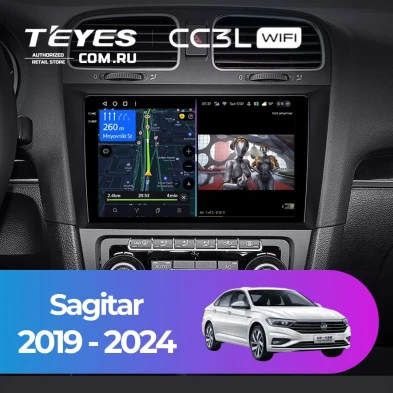 Штатная магнитола Teyes CC3L WiFi 2/32 Volkswagen Sagitar (2019-2024)