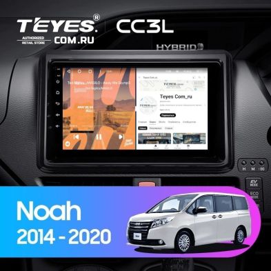 Штатная магнитола Teyes CC3L 4/32 Toyota Noah R80 (2014-2020) Правый руль