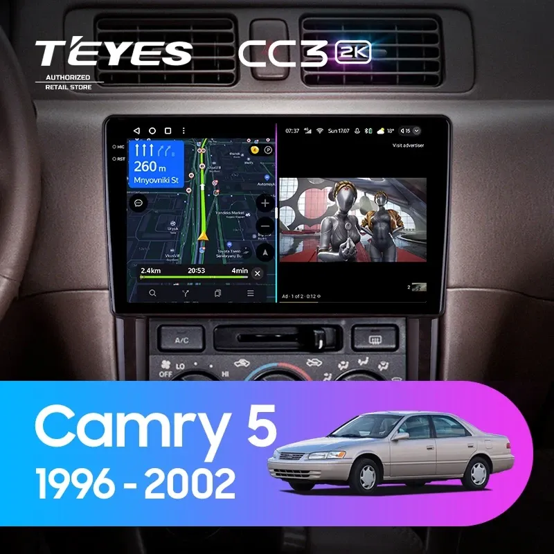 Штатная магнитола Teyes CC3 2K 4/64 Toyota Camry 5 XV 20 (1996-2002)