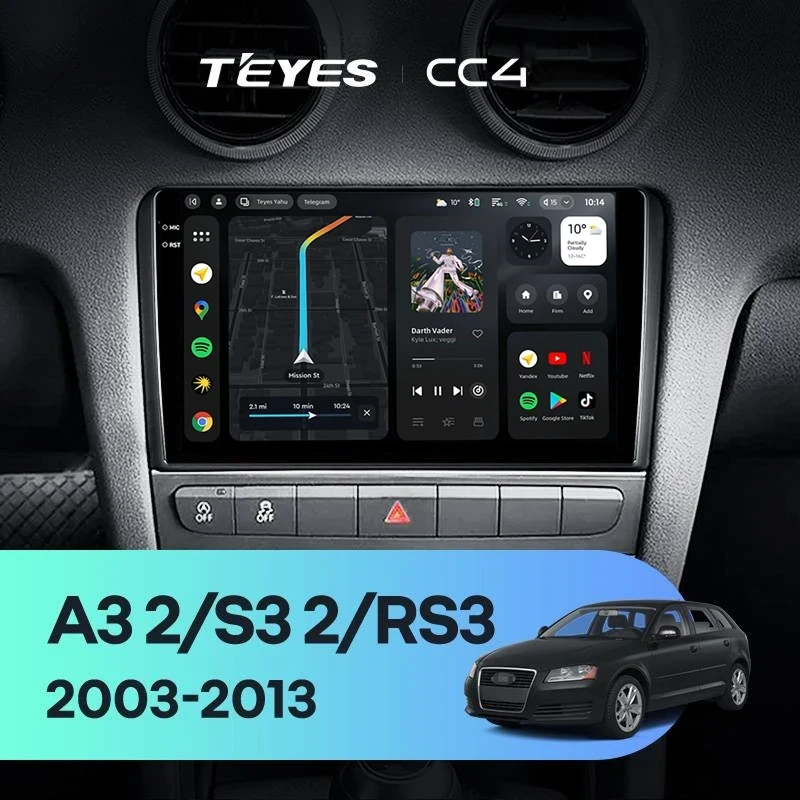 Штатная магнитола Teyes CC4 6/64 Audi RS3 1 (2011-2012)