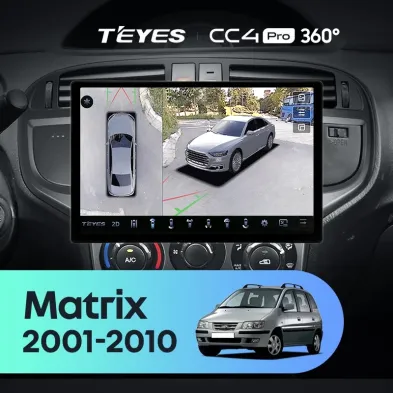 Штатная магнитола Teyes CC4 Pro 360 8/128 Hyundai Matrix (2001-2010) (13")
