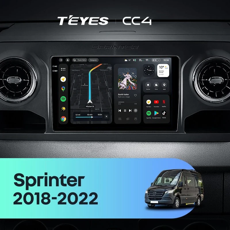 Штатная магнитола Teyes CC4 8/128 Mercedes-Benz Sprinter (2018-2022) F1