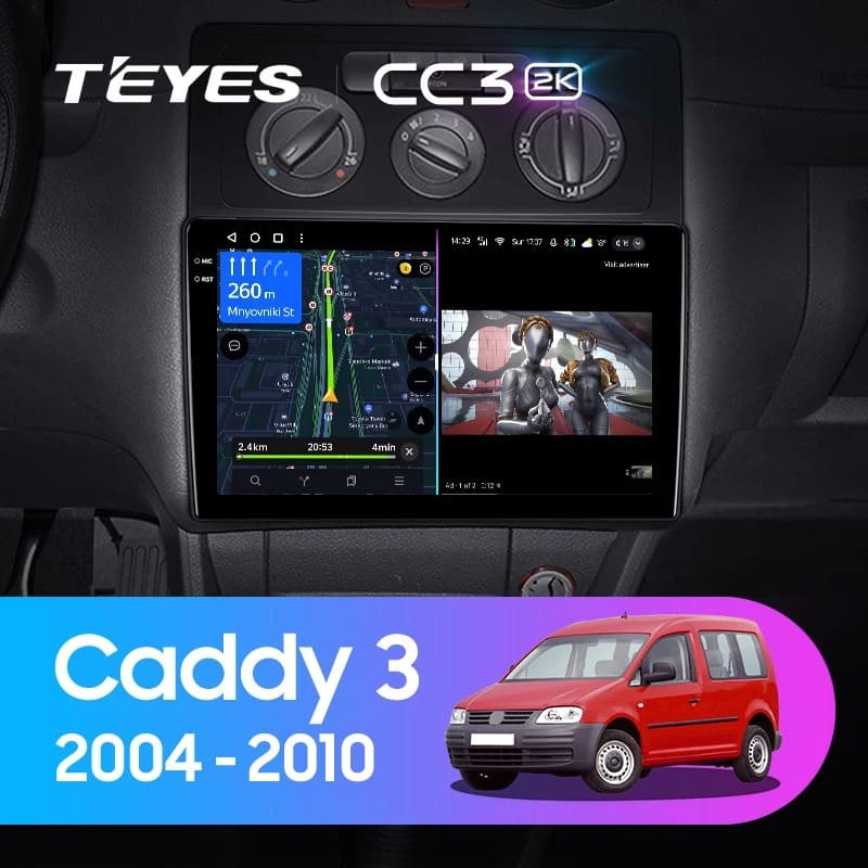 Штатная магнитола Teyes CC3 2K 4/64 Volkswagen Caddy 2K (2004-2010)
