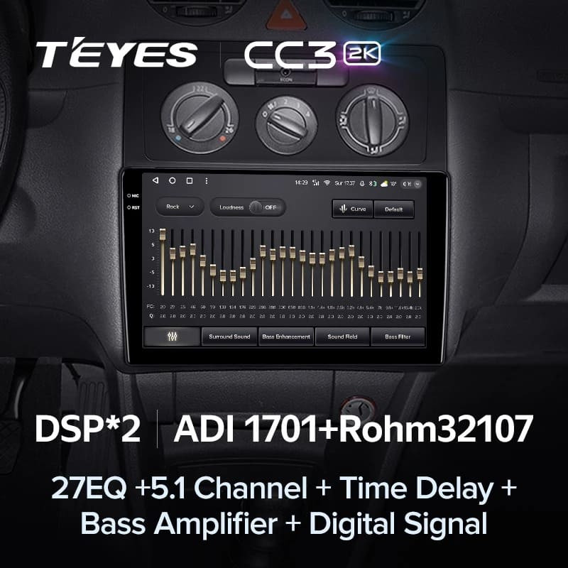 Штатная магнитола Teyes CC3 2K 4/64 Volkswagen Caddy 2K (2004-2010)