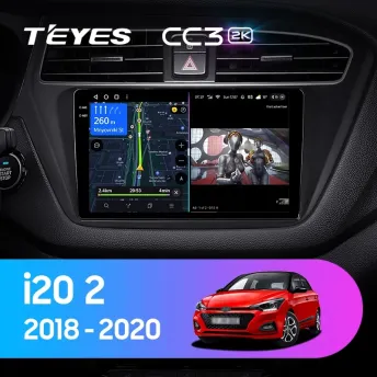 Штатная магнитола Teyes CC3 2K 4/32 Hyundai i20 2 GB (2018-2020)