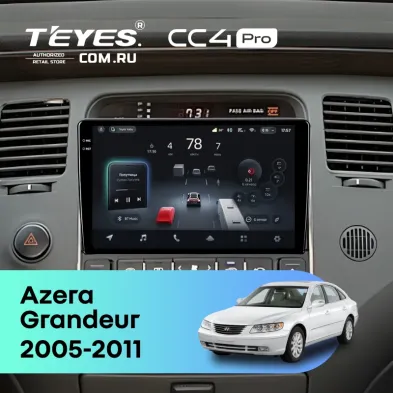 Штатная магнитола Teyes CC4 Pro 8/128 Hyundai Azera (2005-2011)