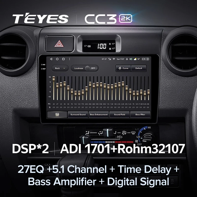 Штатная магнитола Teyes CC3 2K 6/128 Toyota Land Cruiser 8 J70 70 (2023-2024)