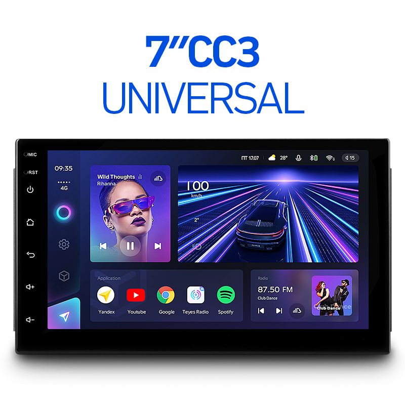 Магнитола Teyes CC3 4/64 Универсал 7''