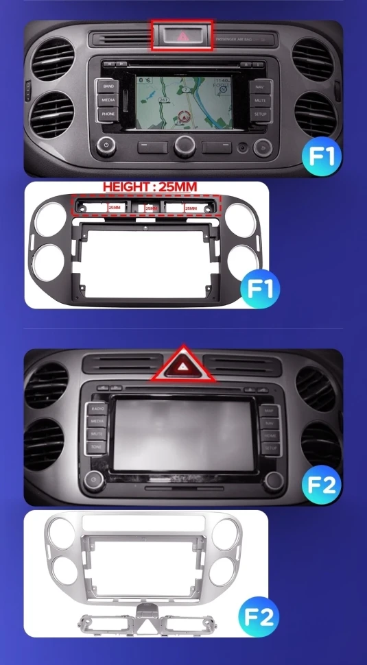 Штатная магнитола Teyes CC3 4/64 Volkswagen Tiguan 1 NF (2006-2017) F1