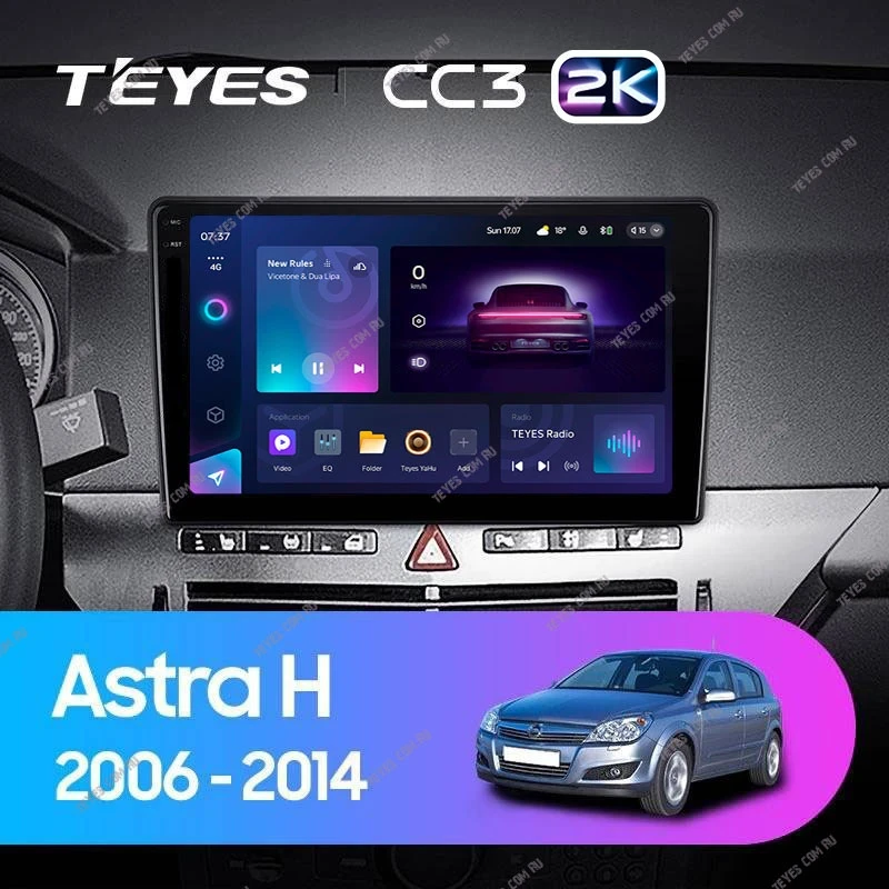 Штатная магнитола Teyes CC3 2K 4/64 Opel Astra H (2006-2014) F1