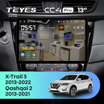 Штатная магнитола Teyes CC4 Pro 12/256 Nissan X-Trail 3 T32 (2013-2022) F2 Тип-C (13")