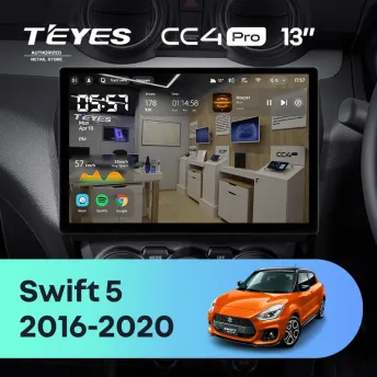 Штатная магнитола Teyes CC4 Pro 12/256 Suzuki Swift 5 (2016-2020) (13")