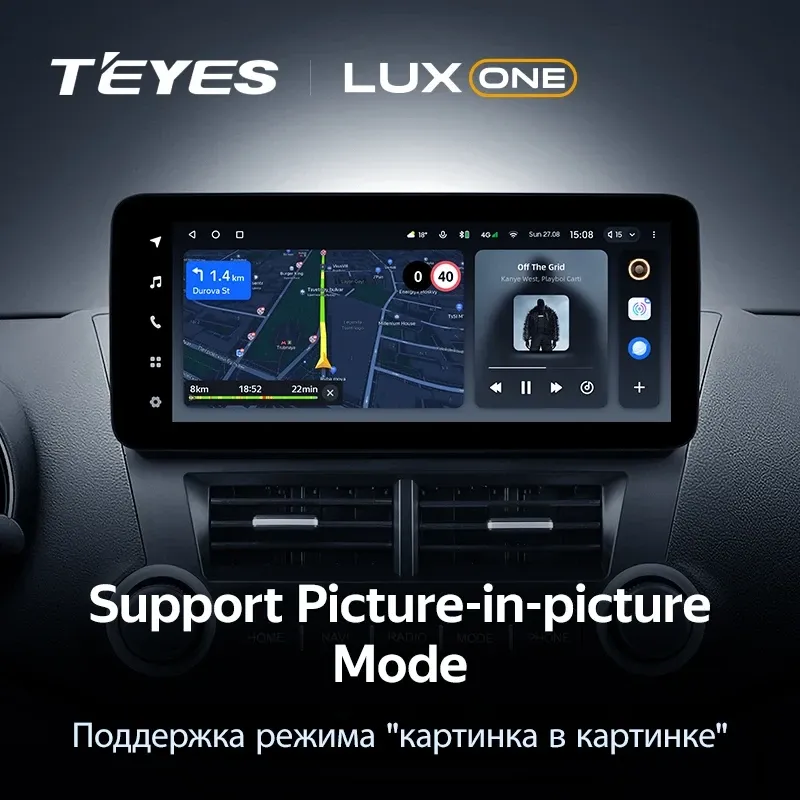 Штатная магнитола Teyes LUX ONE 6/128 Toyota Highlander 2 XU40 (2007-2013)