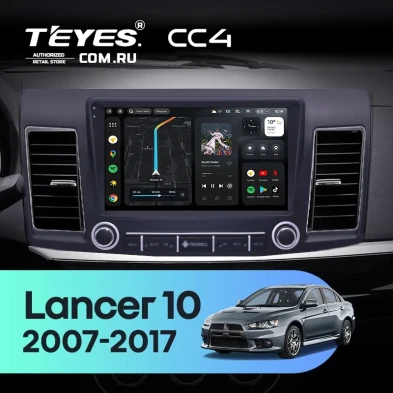 Штатная магнитола Teyes CC4 6/64 Mitsubishi Lancer 10 (2007-2017) F3 с кнопками Тип-A
